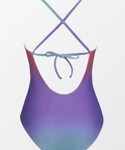 CUPSHE Beachy Ombre Cross Back One Piece Swimsuit