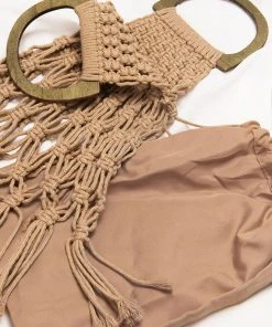 CUPSHE Accs & Clothing Beachwood Brown Braided Satchel Bag