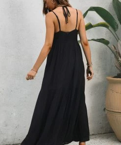 CUPSHE Annabel Halter Neck Slip Ruffle Cover-up Dress