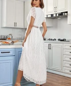 CUPSHE Dresses Ciara Plunge Maxi Fitted Waisted A-Shape Dress