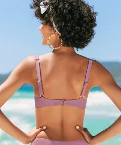 CUPSHE Shangrila Solids Molded Push Up Demi Bikini Top