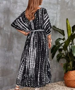 CUPSHE Cover Ups Old Story Dolman Sleeve Stripes Kimono