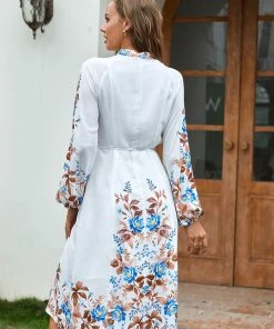 CUPSHE Germaine Shirt Collar Tea Length A-Shape Dress Dresses