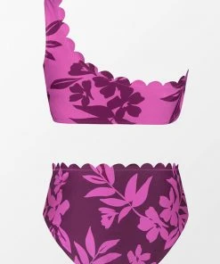 CUPSHE Daydream Blossom One Shoulder And High Waist Bikini Set