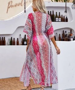 CUPSHE Zsazsa V-neck Ethnic Print Kimono Cover Ups