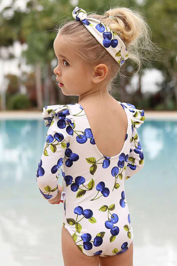 CUPSHE Blueberry Print One Piece Swimsuit For Toddler Girls And Girls One Pieces