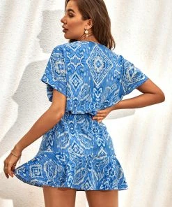 CUPSHE Zula V-neck Short Sleeve Fitted Waisted Dress