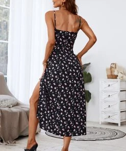 CUPSHE Lara Slip Floral Print A-shape Dress
