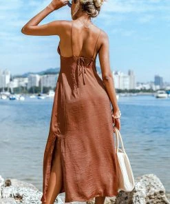 CUPSHE Dresses Caramel Slip Dress
