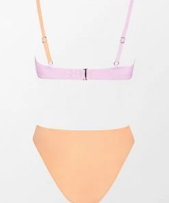 CUPSHE Spring Macaron Twist Shape Bralette And V Front Hipster Set