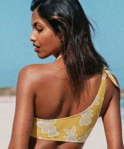 CUPSHE Swimwear BOGO 40% OFF Delicate Expressions One Shoulder Functional Bow Bralette