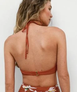 CUPSHE Meaghan Knot Halter Bikini Top Bikinis