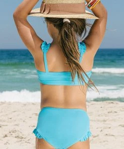 CUPSHE Girls’ Mercury Retrograde Ruffled Strap Bralette And Hipster Set Swimwear UP TO 70% OFF