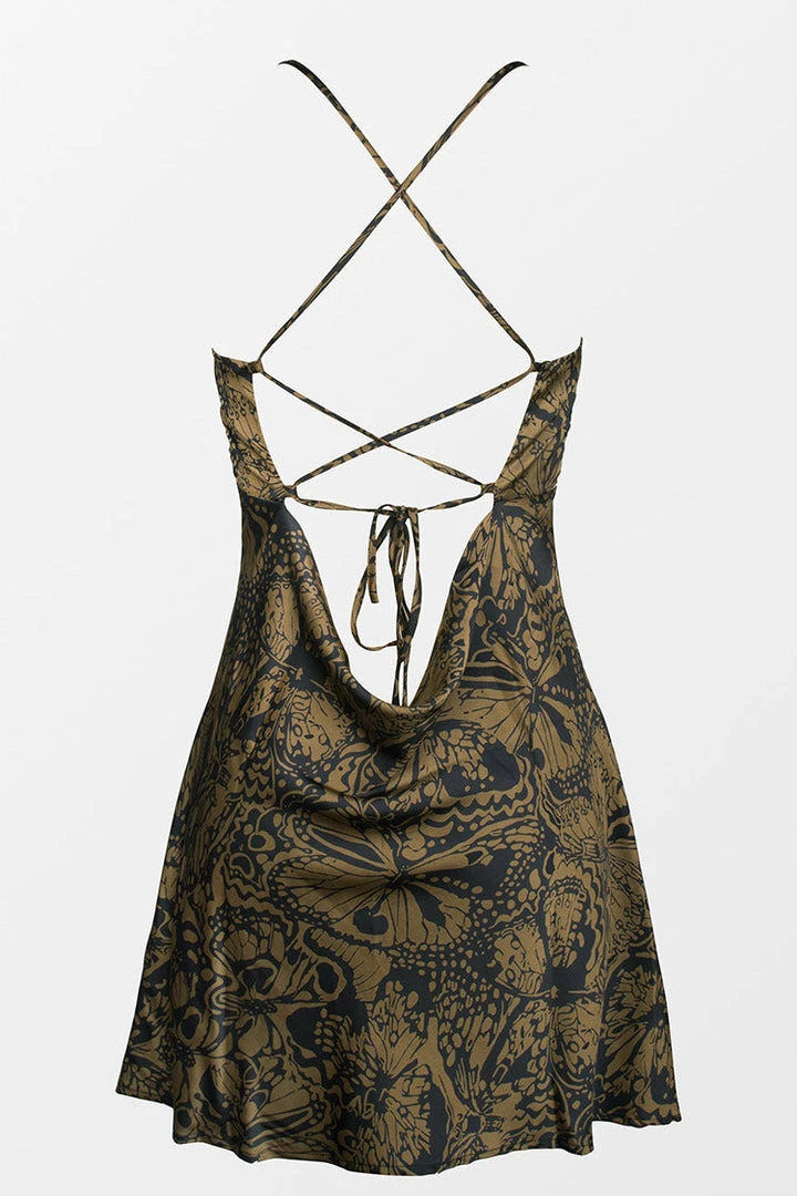 CUPSHE Mariela Strap Lace Up Slip Dress Dresses