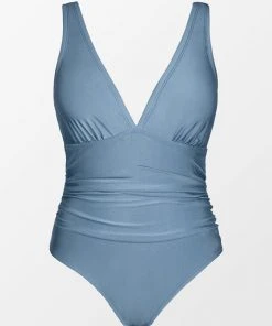 CUPSHE Wild Romance Shirred Halter Plus Size One Piece Swimsuit