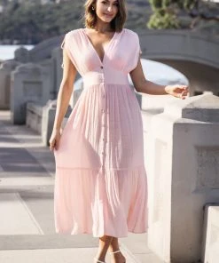 CUPSHE Esperanza V-neck Button Fitted Waisted Cover Up