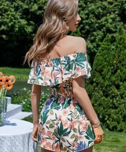 CUPSHE Accs & Clothing Ginny Elastic Waist Smocking Ruffle Jumpsuit