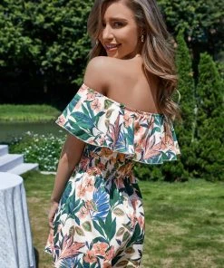 CUPSHE Accs & Clothing Ginny Elastic Waist Smocking Ruffle Jumpsuit