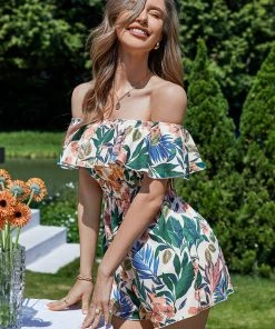 CUPSHE Accs & Clothing Ginny Elastic Waist Smocking Ruffle Jumpsuit