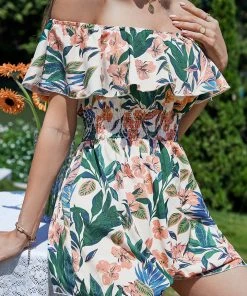 CUPSHE Accs & Clothing Ginny Elastic Waist Smocking Ruffle Jumpsuit