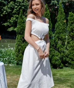 CUPSHE Finola Halter Neck Backless Cut Out Sheath Dress