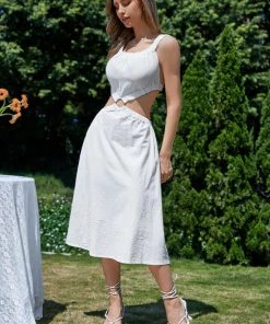 CUPSHE Finola Halter Neck Backless Cut Out Sheath Dress