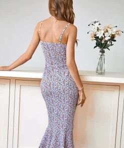 CUPSHE Dresses Ilaria Tea Length Backless Ruching Sheath Dress