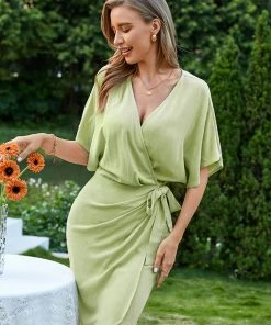 CUPSHE Ellison Open Front Tie Waist Lace Up Dress Dresses