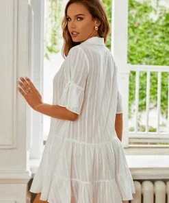 CUPSHE Kanda Shirt Collar Short Sleeve Dress