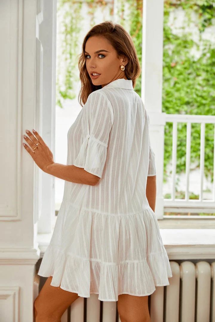 CUPSHE Kanda Shirt Collar Short Sleeve Dress