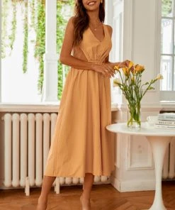 CUPSHE Dresses Edie Cut Out Elastic Waist A-Shape Dress