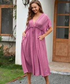 CUPSHE Hedy Backless Drawstring Cover-up Dress Summer Dresses 2022