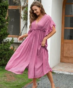 CUPSHE Hedy Backless Drawstring Cover-up Dress Summer Dresses 2022