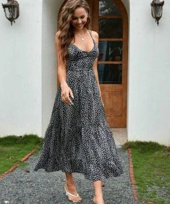 CUPSHE Dresses Jerry Black Leopard V-Neck A-Shape Dress