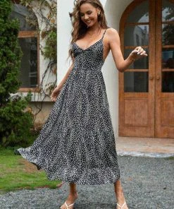 CUPSHE Dresses Jerry Black Leopard V-Neck A-Shape Dress