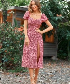 CUPSHE Dresses Honopu Square Neck A-Shape Dress