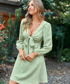 CUPSHE Honopu V-neck Bubble Sleeve Dress Dresses