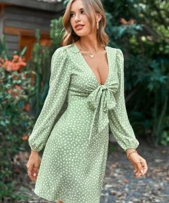 CUPSHE Honopu V-neck Bubble Sleeve Dress Dresses