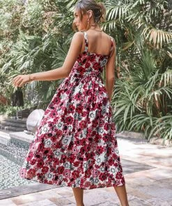 CUPSHE Clarette Square Neck Ruching A-Shape Dress Dresses