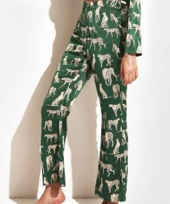 CUPSHE Accs & Clothing Graciela Zip Front Animal Pattern Flared Pants