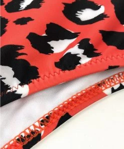 CUPSHE One Pieces Red Leopard Print One Piece Swimsuit