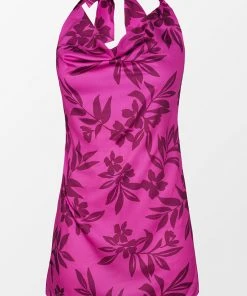 CUPSHE Chantel Row Drape Halter Neck Tie Short A-Shape Dress