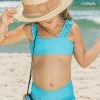 CUPSHE Girls’ Mercury Retrograde Ruffled Strap Bralette And Hipster Set Swimwear UP TO 70% OFF