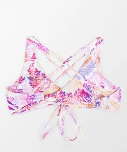 CUPSHE Swimwear UP TO 70% OFF Octavia Coral Print Twist Bikini Top