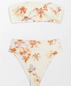CUPSHE Swimwear BOGO 40% OFF Megan Floral Halter High Waisted Bikini