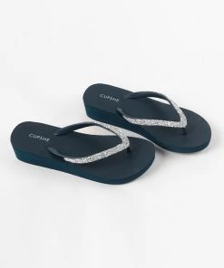CUPSHE Baker Beach Navy Crystal Sandals Accs & Clothing