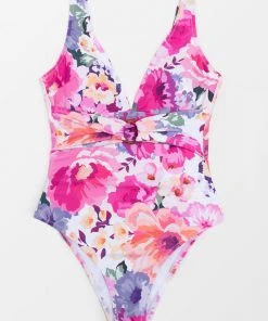 CUPSHE One Pieces Isabela Plunge Neck Belted One Piece Swimsuit