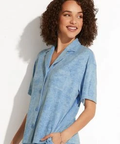 CUPSHE Lyanna Front Open Shirt Collar Top