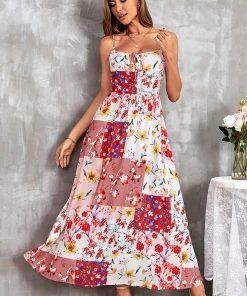 CUPSHE Liliana Loose Maxi Floral Slip Dress