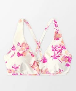 CUPSHE Swimwear BOGO 40% OFF Nichole Floral Ruffle Trim Plus Size Bikini Top